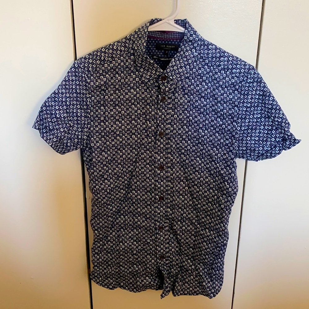 Ted Baker London button up short sleeve shirt